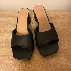 A New Day - Black Heel Sandals 8.5